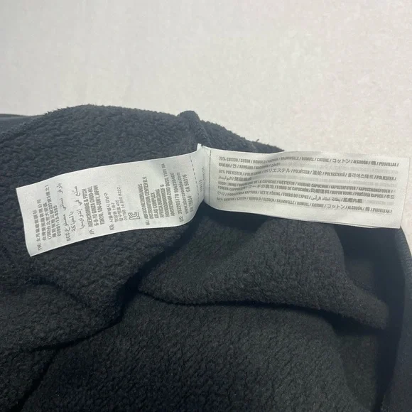 Hollister Black Logo Hoodie Men’s Large Fleece Pullover Cotton Blend Los Angeles - Picture 4 of 7